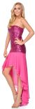 Main image of Strapless Sequins Bodice High Low Formal Evening Party Dress